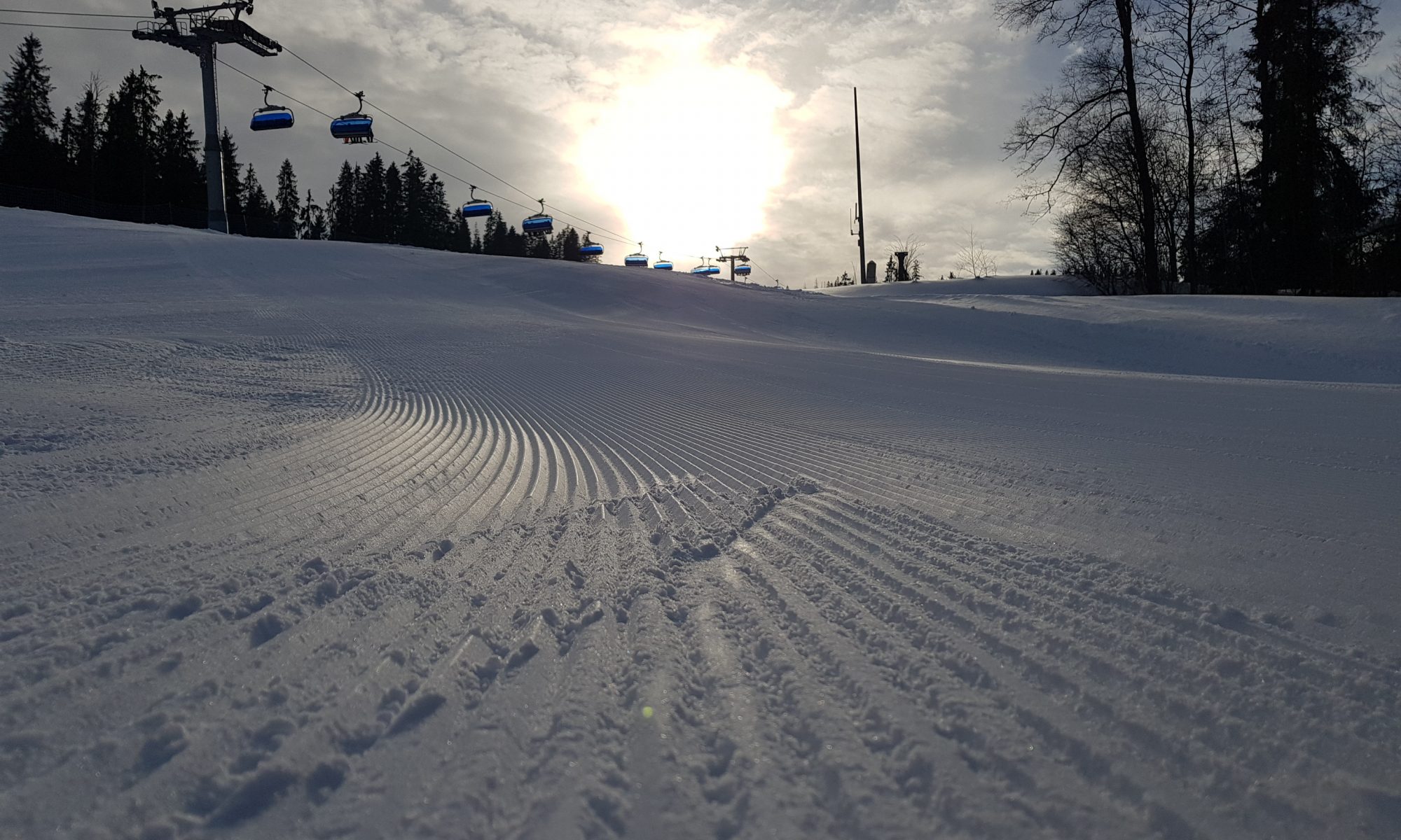 Ski slopes, Bialka Tatrzanska in Poland